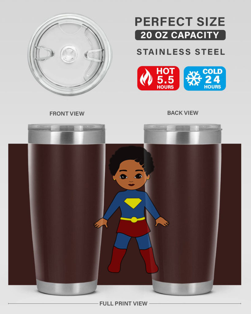 super kid 3#- black men - boys- tumbler