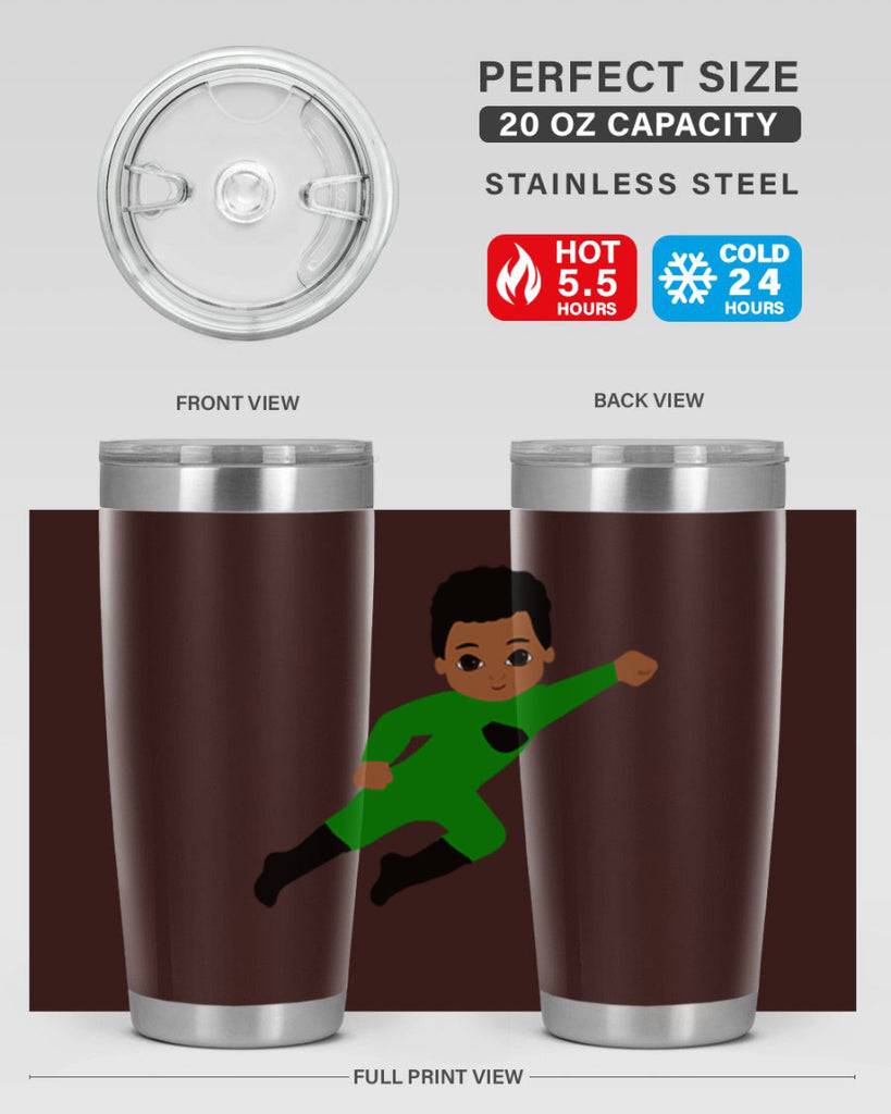 super kid 6#- black men - boys- tumbler