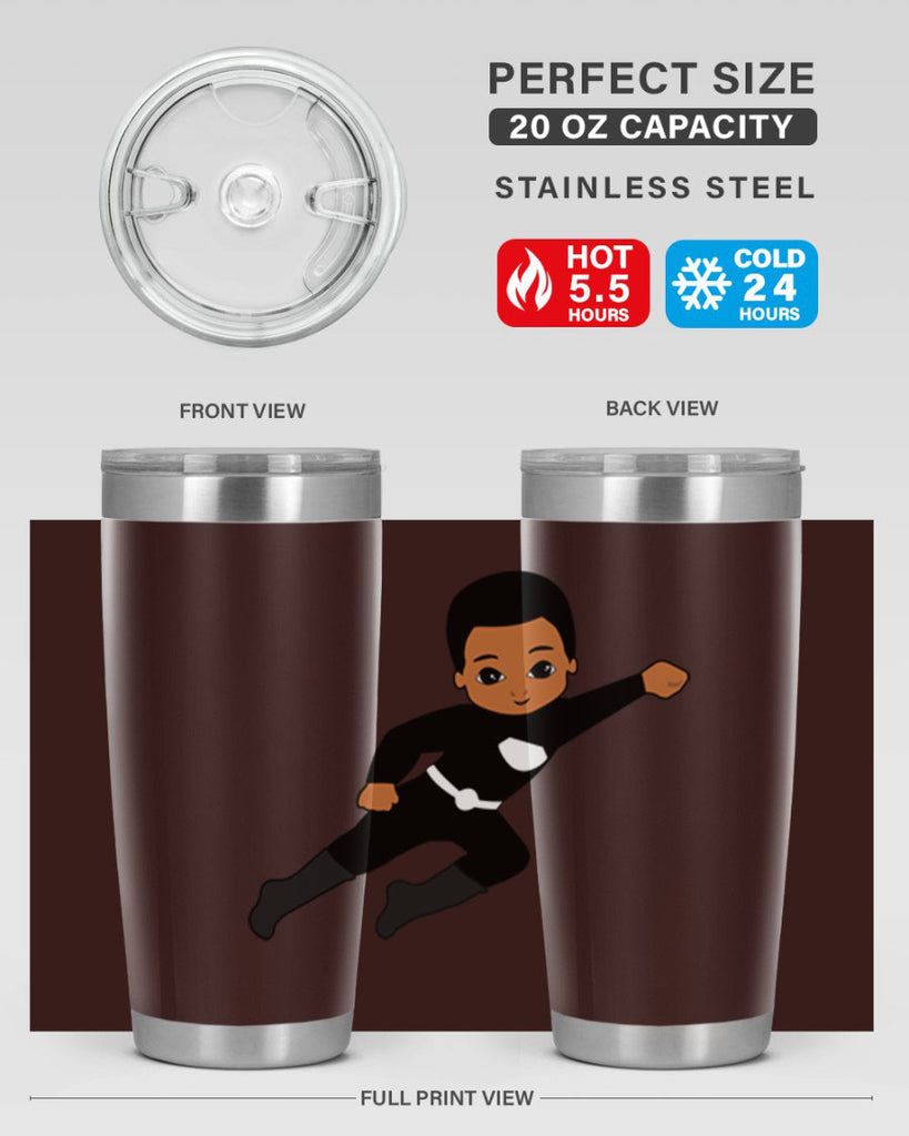 super kid 7#- black men - boys- tumbler