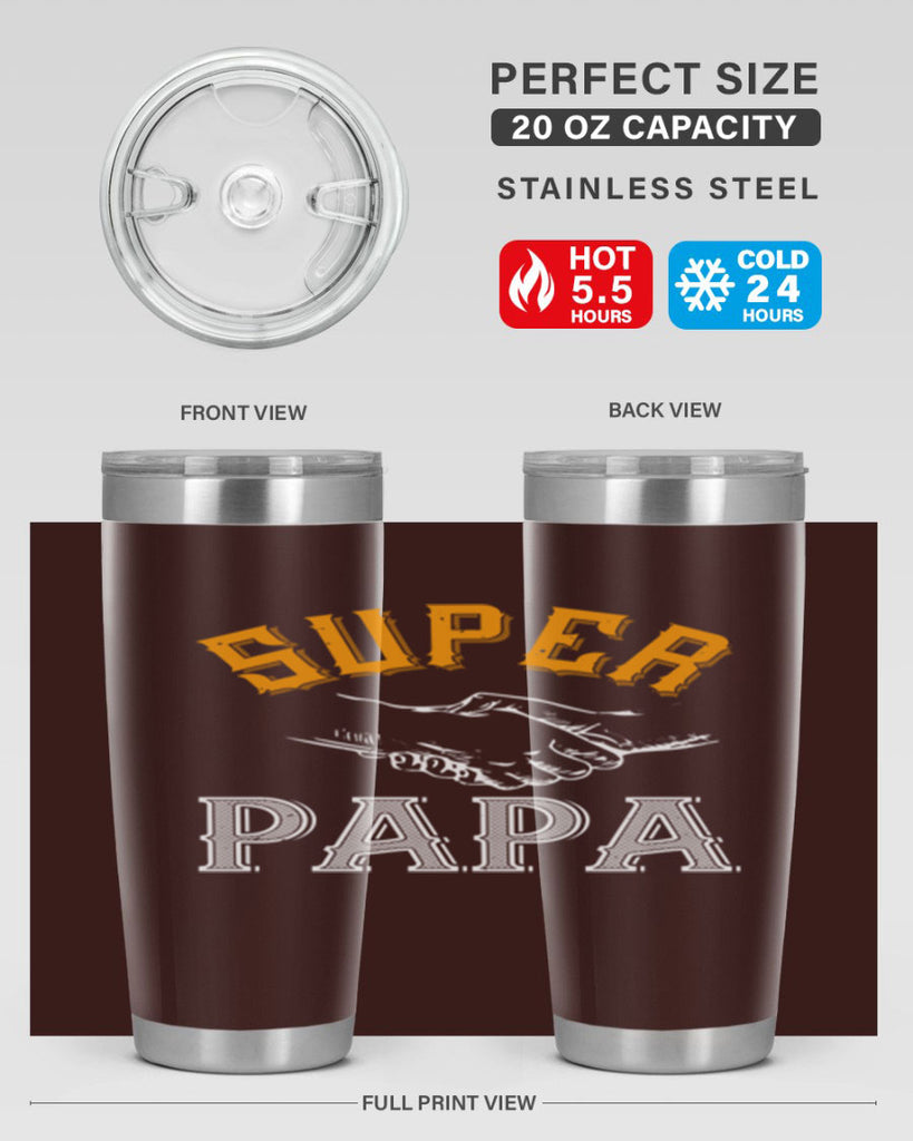super papa 8#- grandpa - papa- Tumbler
