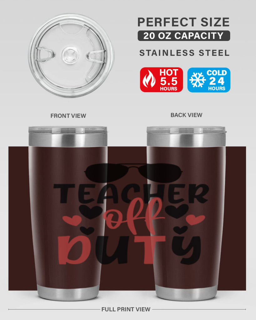 teacher off duty Style 205#- teacher- tumbler