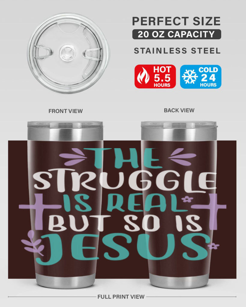 the struggle is real but so is jesusss 3#- easter- Tumbler