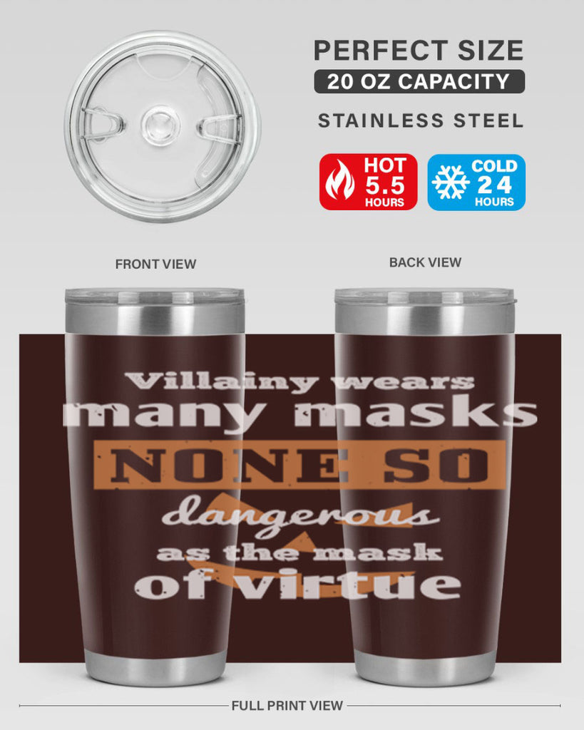 villainy wears many masks 124#- halloween- Tumbler