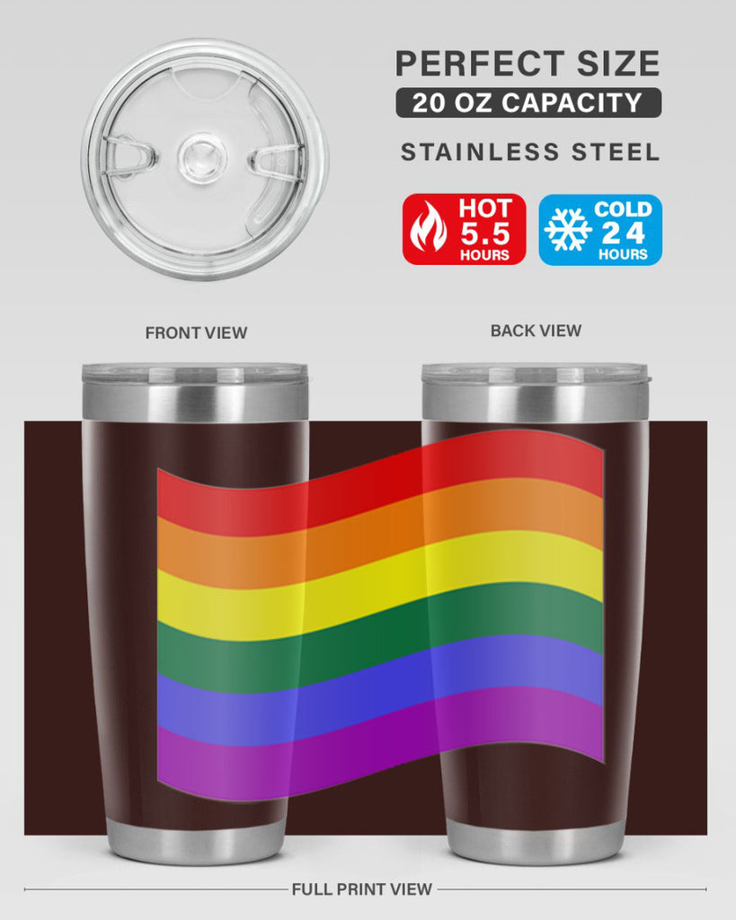 wavy rainbow flag 1#- lgbt- Tumbler