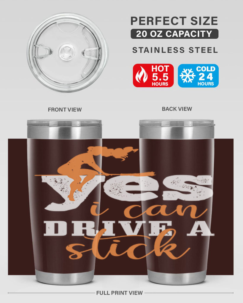 yesi can drive a stick 120#- halloween- Tumbler