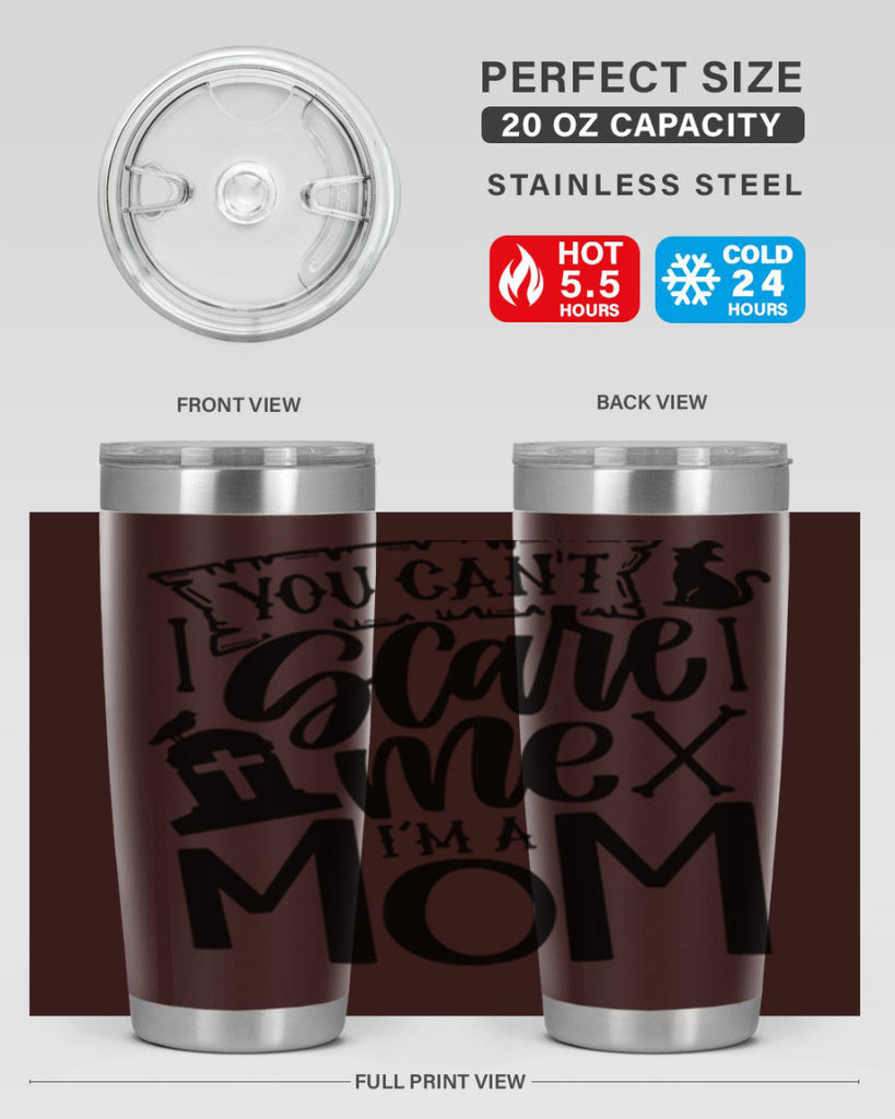you cant scare me im a mom 1#- halloween- Tumbler