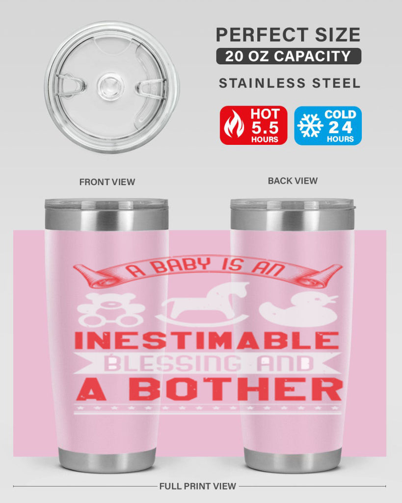 A baby is blessing and a bother Style 50#- baby shower- tumbler