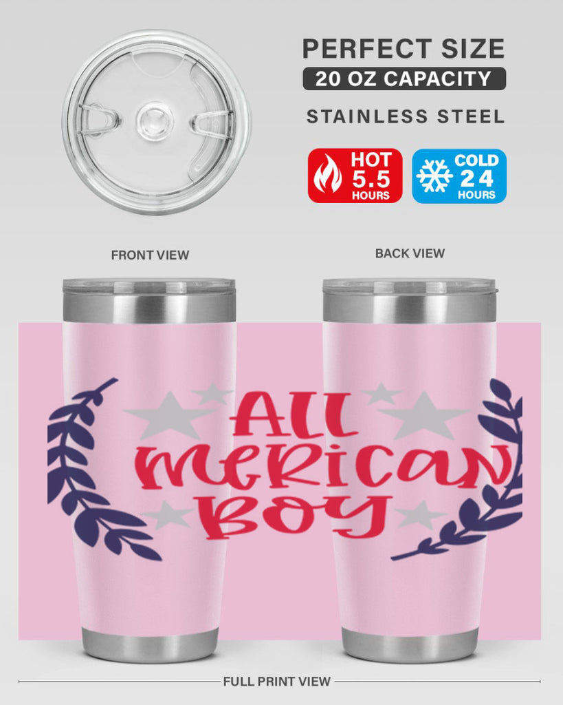 All Merican Boy Style 143#- Fourt Of July- Tumbler