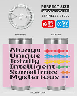 Always Unique Style 42#- autism- Tumbler