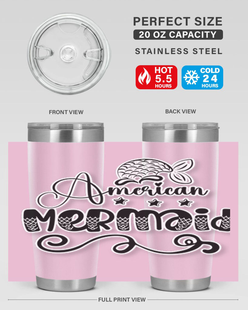 American Mermaid 15#- mermaid- Tumbler