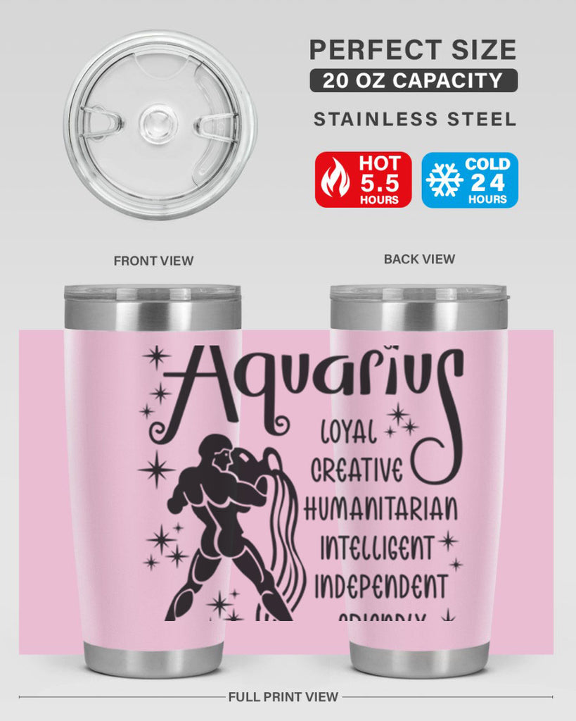 Aquarius 64#- zodiac- Tumbler