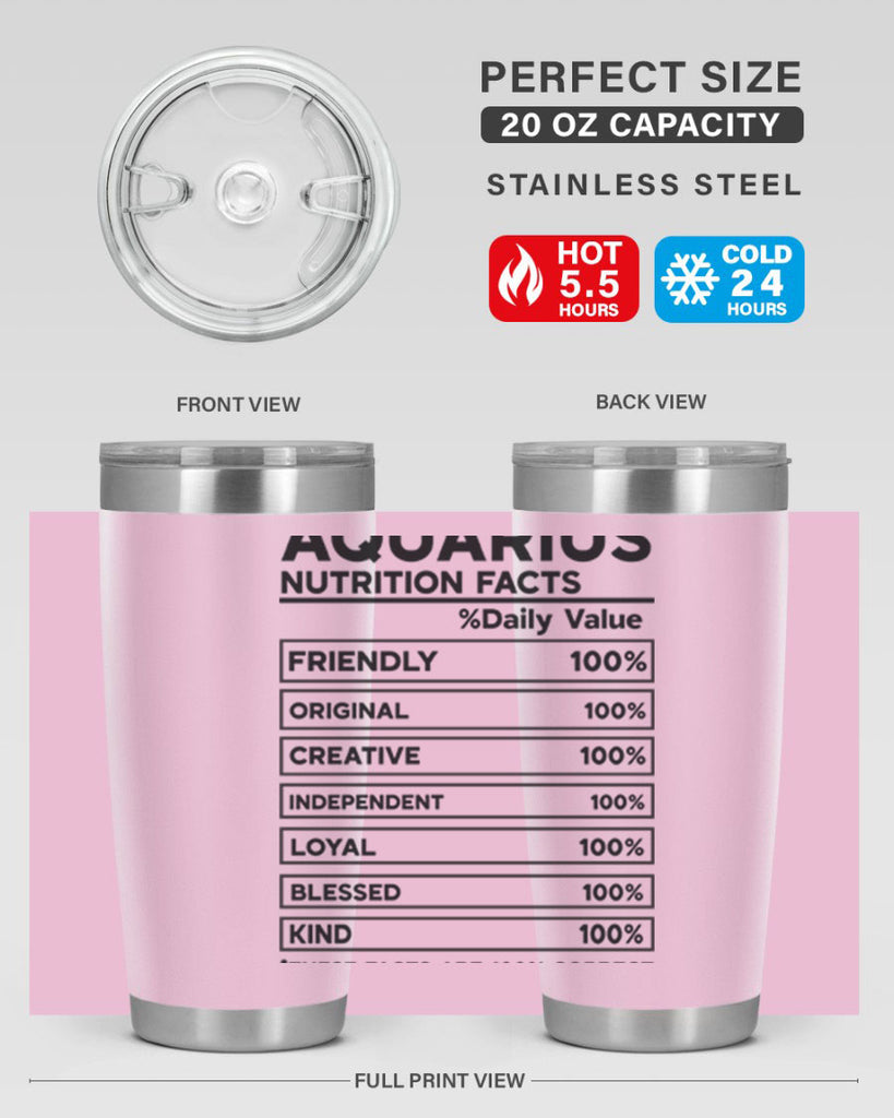 Aquarius Nutrition Facts 67#- zodiac- Tumbler