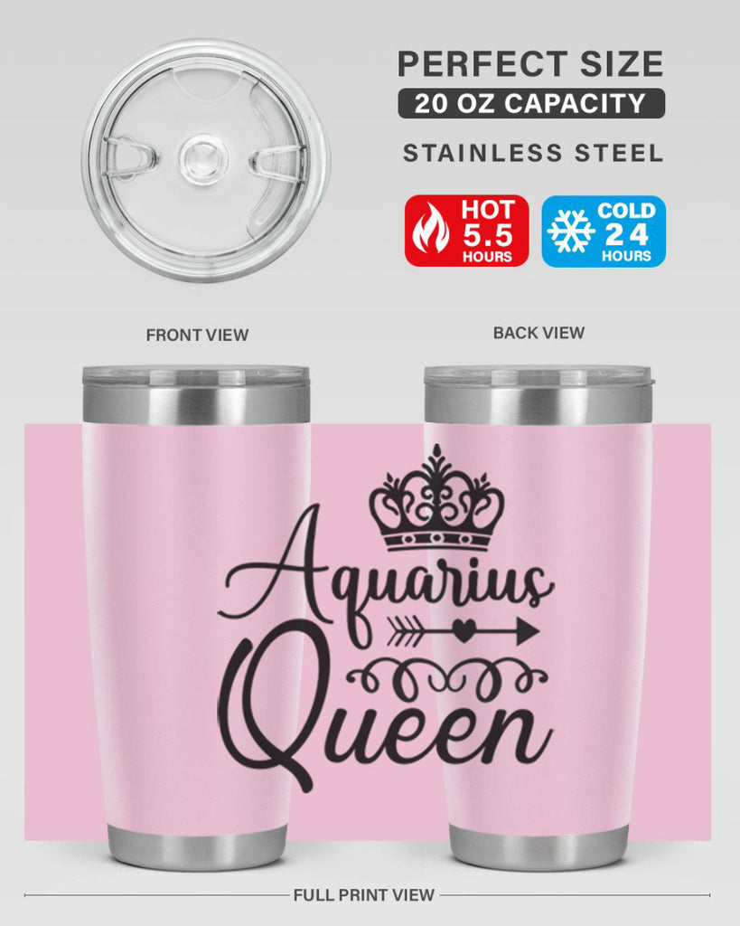 Aquarius queen 74#- zodiac- Tumbler