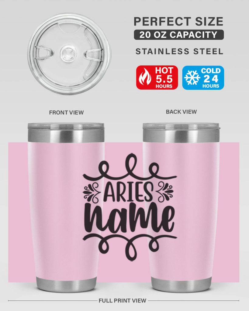 Ariesname 112#- zodiac- Tumbler