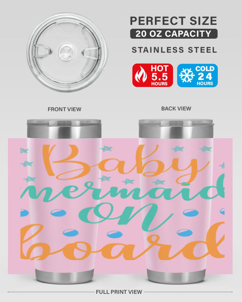 Baby Mermaid on Board 40#- mermaid- Tumbler