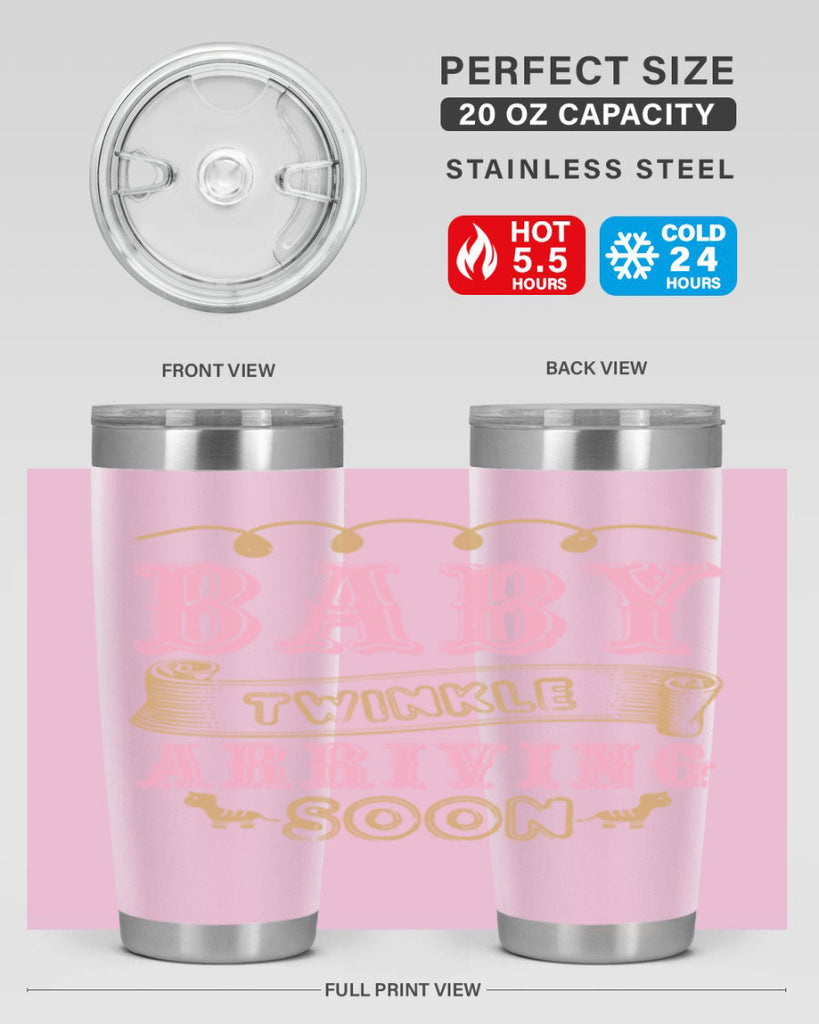 Baby Rwinkle arriving soon Style 48#- baby shower- tumbler