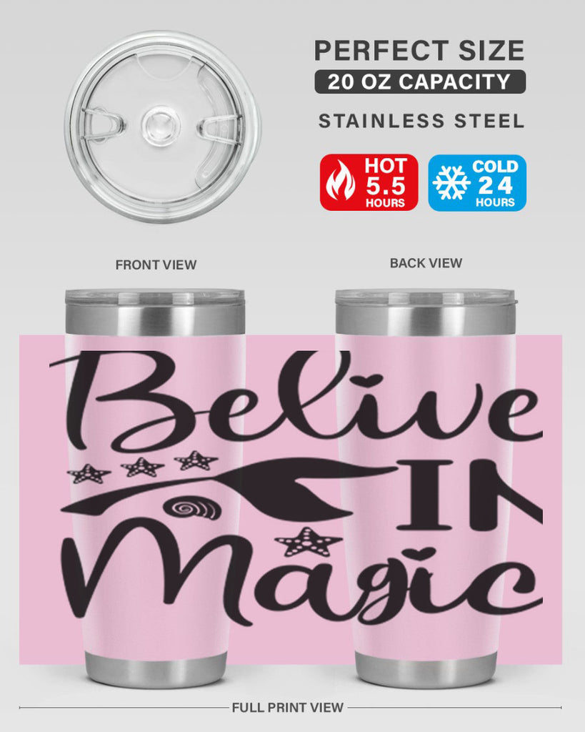 Belive in magic design 66#- mermaid- Tumbler