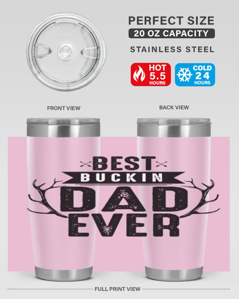 Best Buckin Dad ever 48#- dad- Tumbler