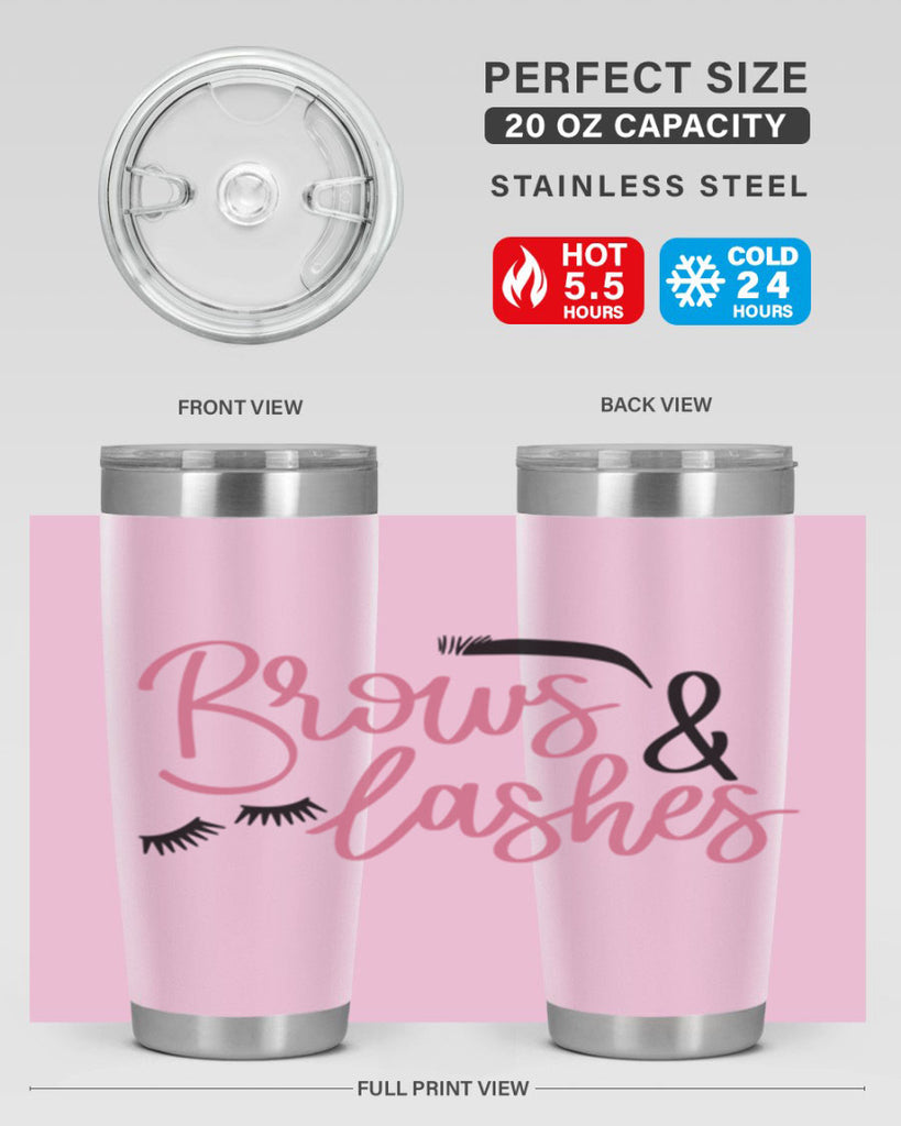 Brows Lashes Style 122#- make up- Tumbler