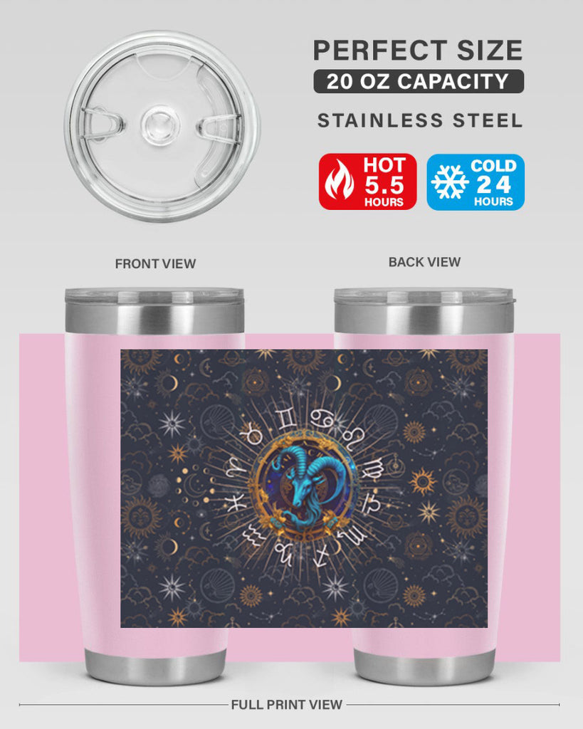Capricorn Straight 184#- zodiac- Tumbler