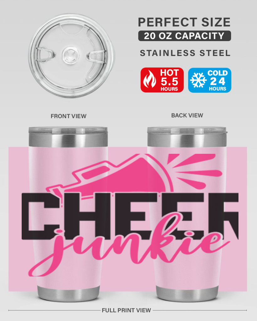Cheer junkie 1390#- cheer- Tumbler
