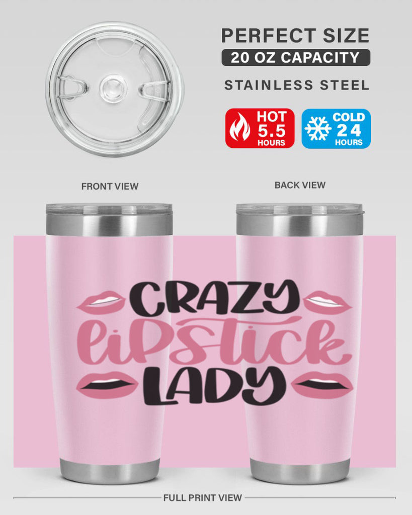 Crazy Lipstick Lady Style 107#- make up- Tumbler
