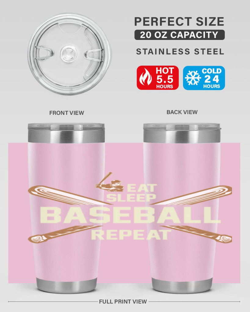 Eat 1285#- baseball- Tumbler