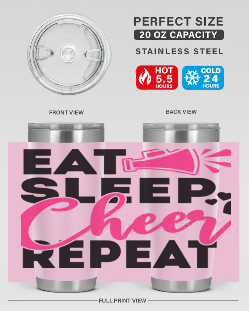 Eat Sleep Cheer Repeate 1315#- cheer- Tumbler