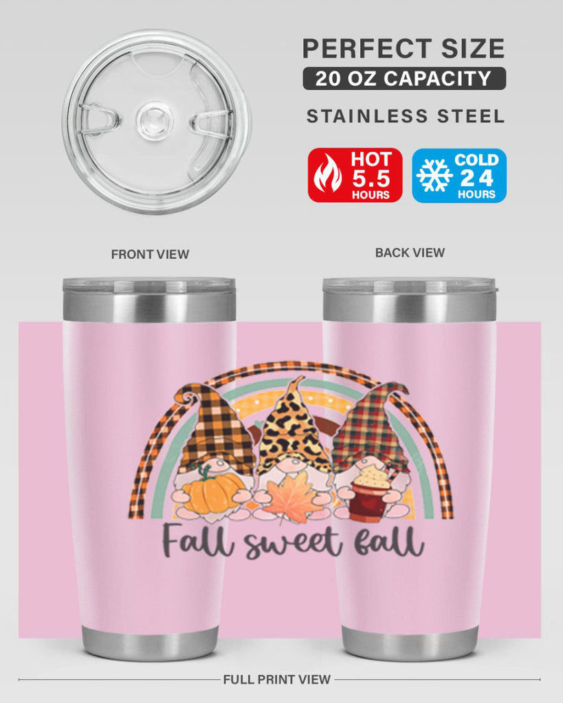 FallSweetFallGnomeRainbow 162#- fall- Tumbler