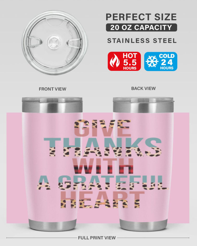 Give thanks with a grateful heart 195#- fall- Tumbler