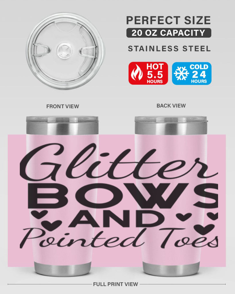 Glitter Bows and Pointed Toes 43#- ballet- Tumbler