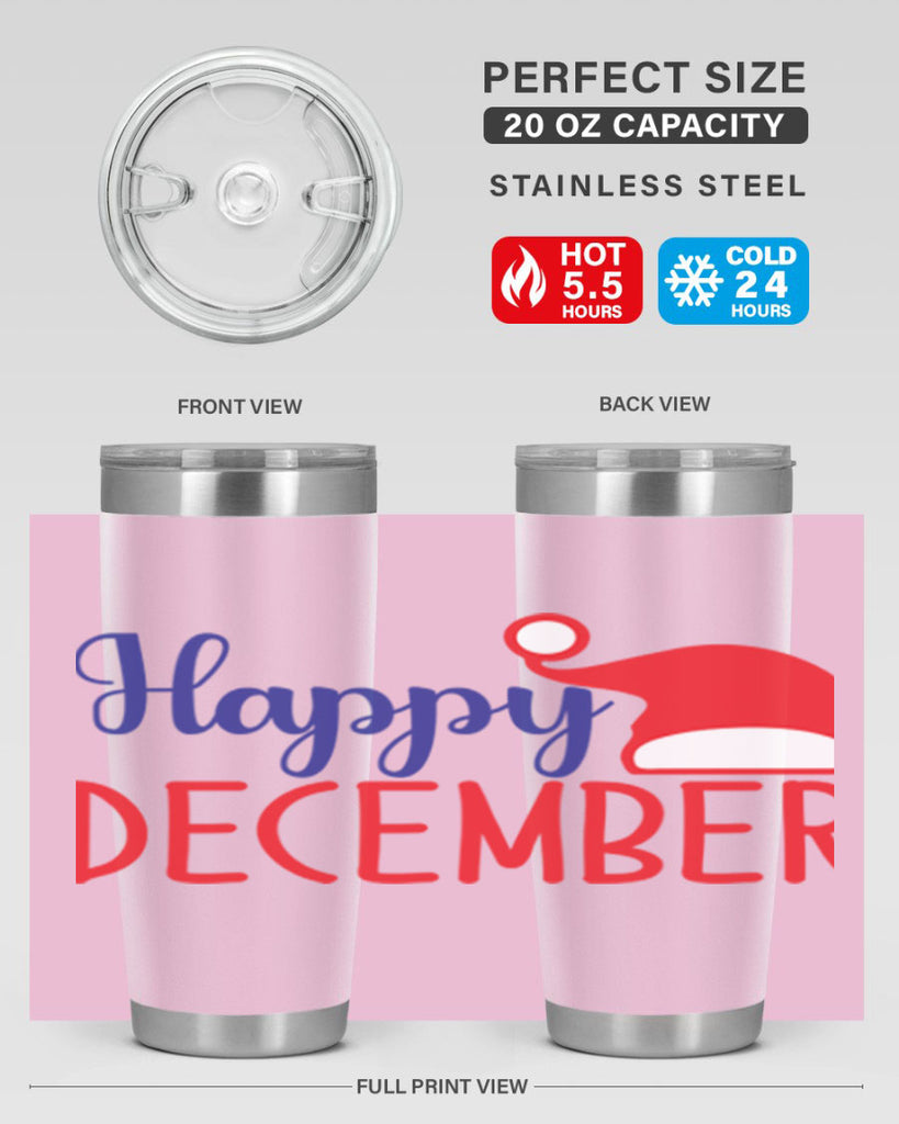 Happy December 135#- winter- Tumbler