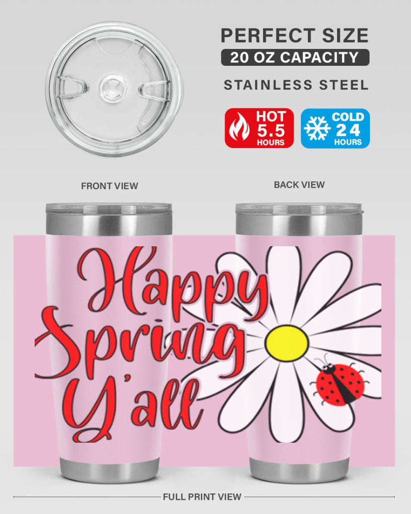 Happy Spring Y'all 161#- spring- Tumbler
