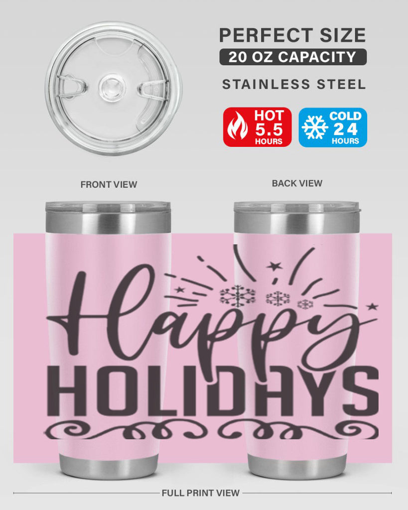 Happy holidays 137#- winter- Tumbler