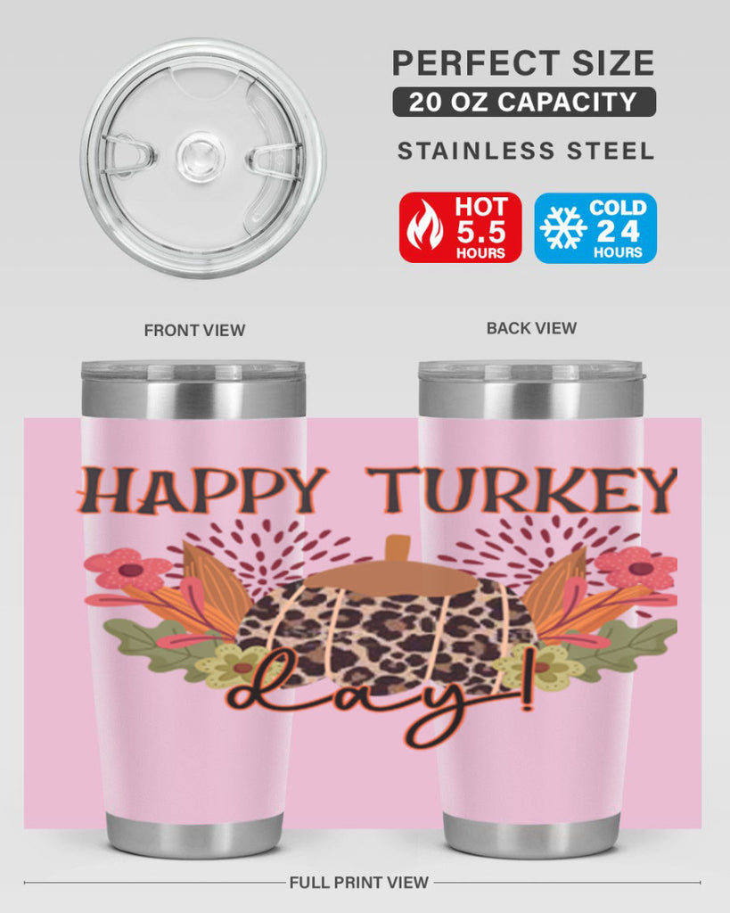 Happy turkey day 253#- fall- Tumbler