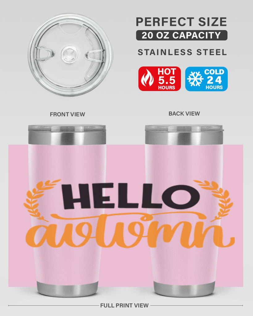 Hello Autumn 493#- fall- Tumbler