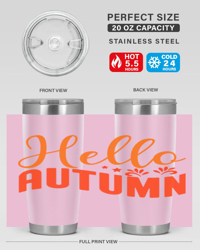 Hello Autumn Design 268#- fall- Tumbler