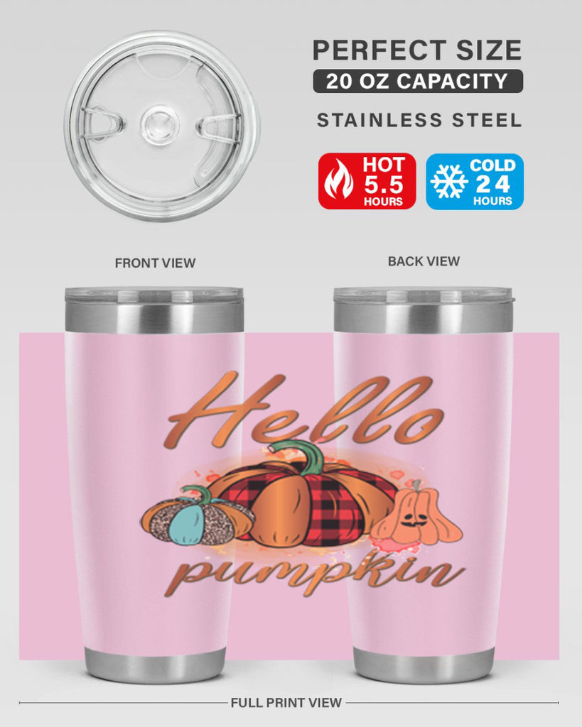 Hello Pumpkin 284#- fall- Tumbler
