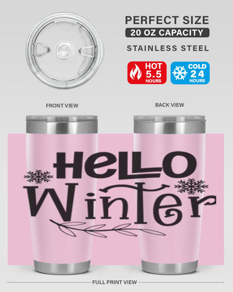 Hello Winter 168#- winter- Tumbler