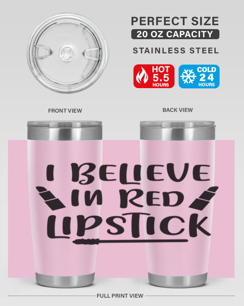 I Believe In Red Lipstick 104#- fashion- Cotton Tank