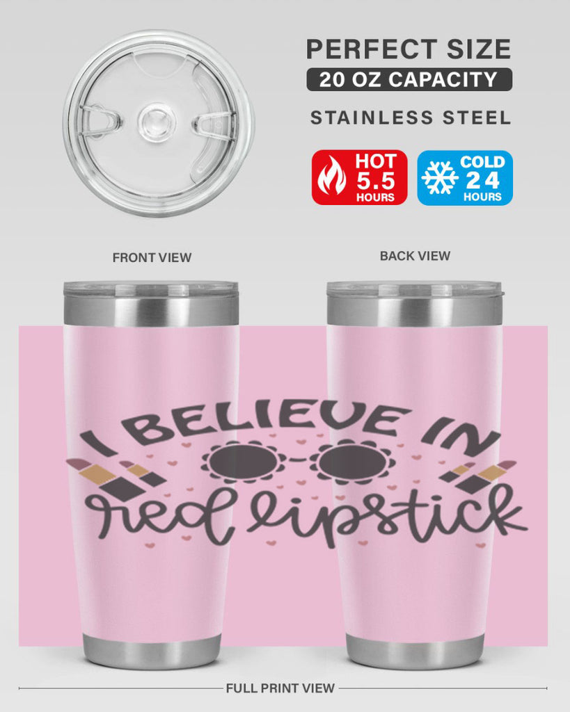 I Believe In Red Lipstick 105#- fashion- Cotton Tank