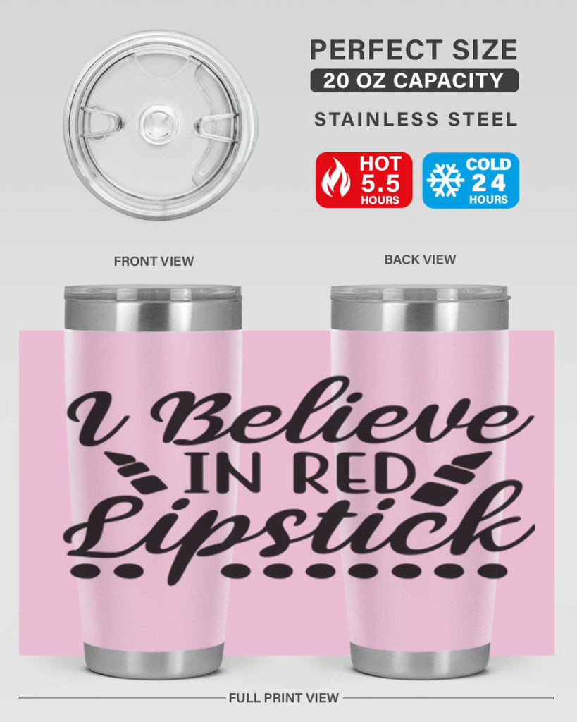 I Believe In Red Lipstick 106#- fashion- Cotton Tank