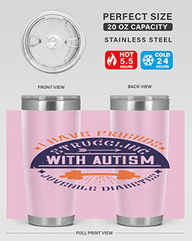 I have friends struggling with autism juvenile diabetes Style 32#- diabetes- Tumbler