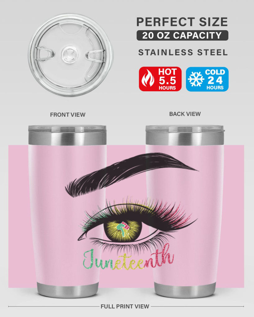 Juneteenth 1865 GirlS Eye 3#- Juneteenth- tumbler