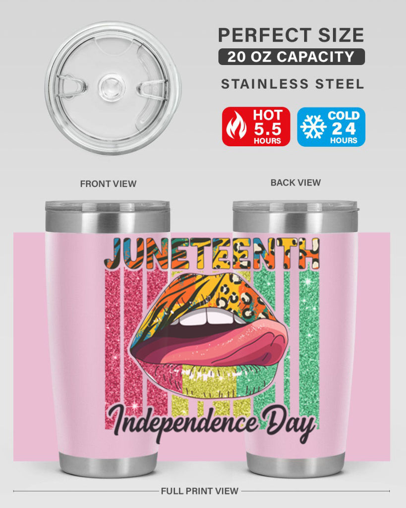 Juneteenth Independence Day Sexy Lip Png 11#- Juneteenth- tumbler