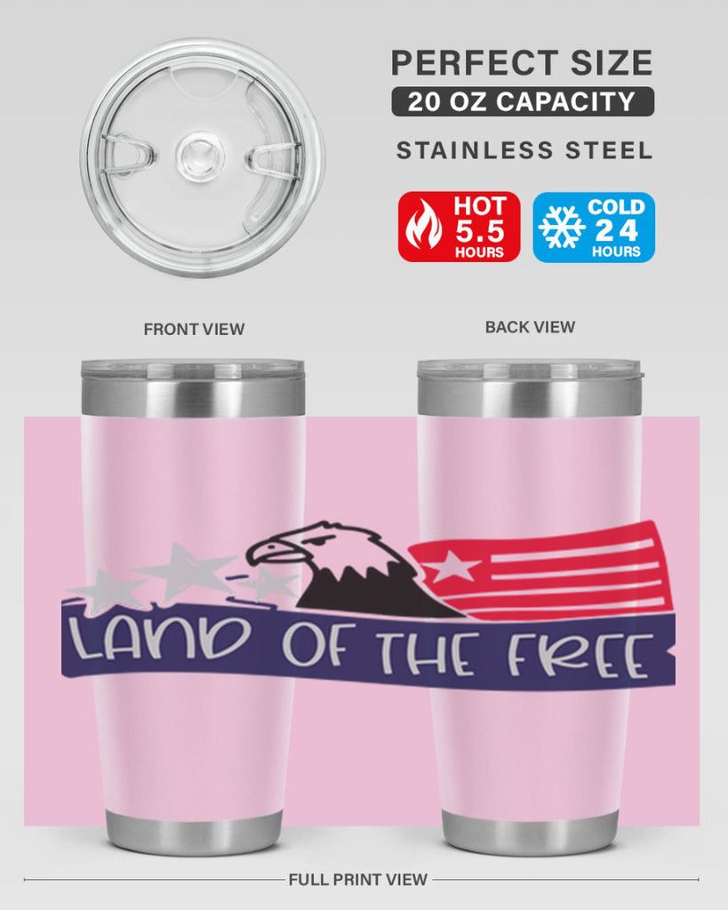 Land Of The Free Style 157#- Fourt Of July- Tumbler