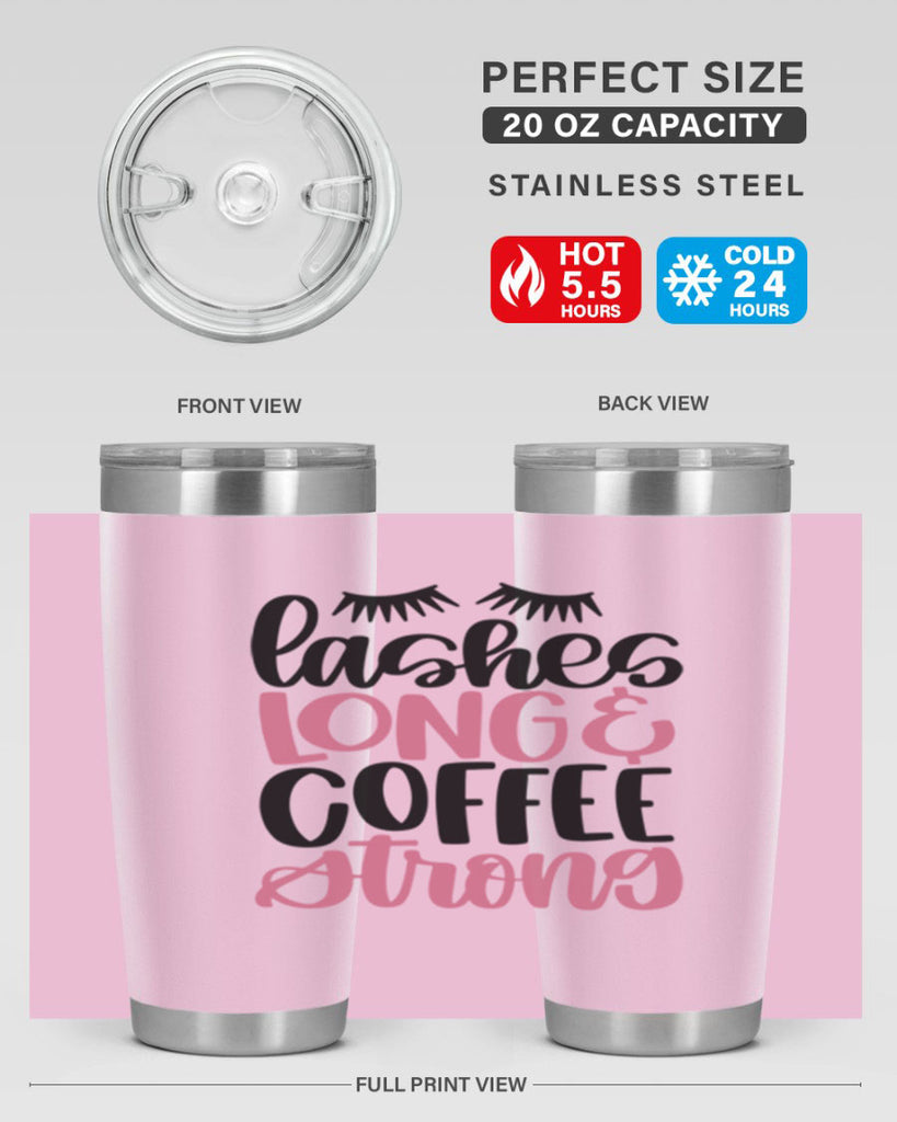 Lashes Long Coffee Strong Style 67#- make up- Tumbler