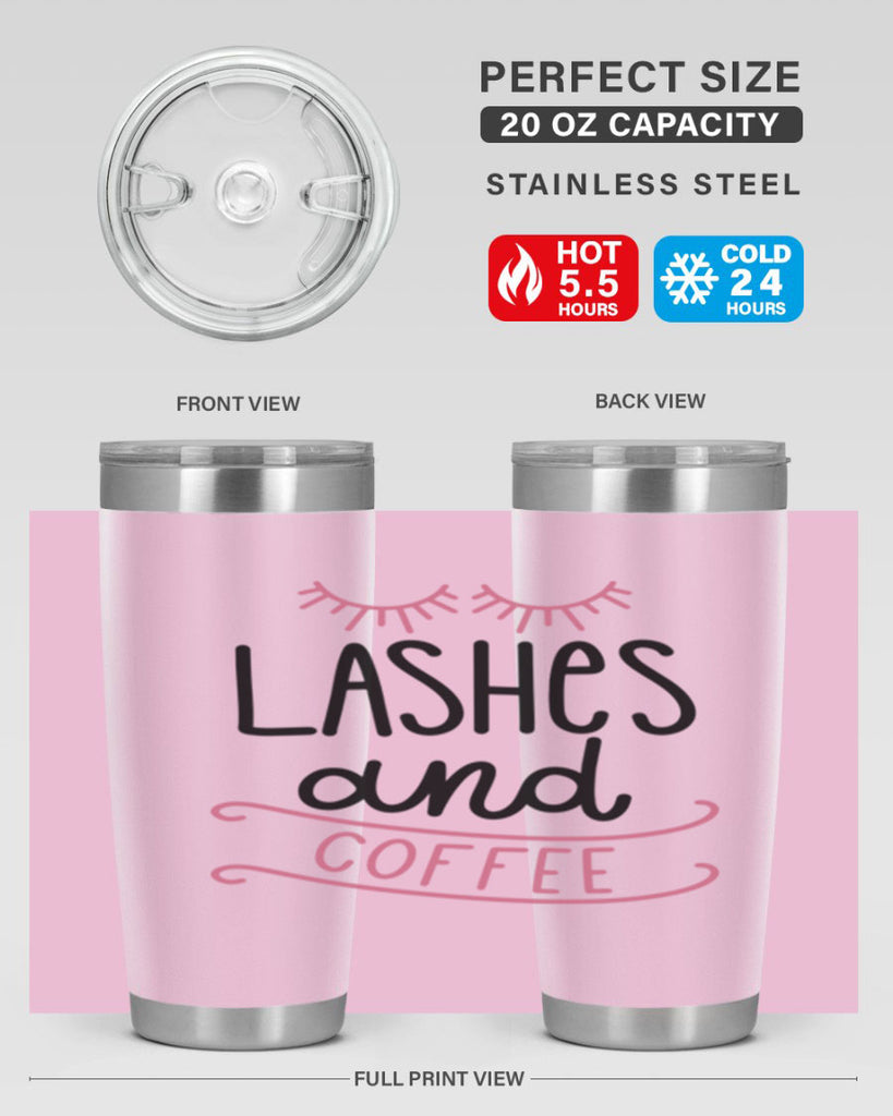 Lashes and Coffee Style 68#- make up- Tumbler