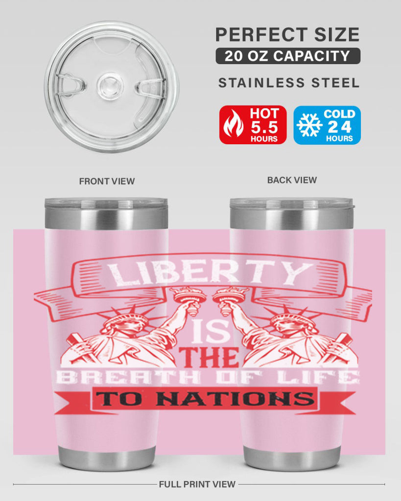 Liberty is the breath of life to nations Style 129#- Fourt Of July- Tumbler