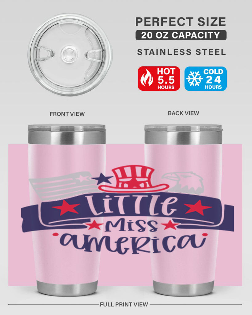Little Miss America Style 162#- Fourt Of July- Tumbler